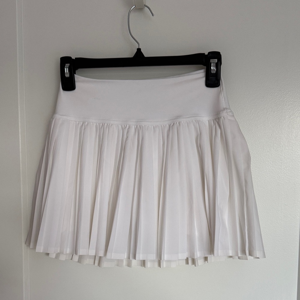 Athletic Cute White Pleated Skirt From Aerie
